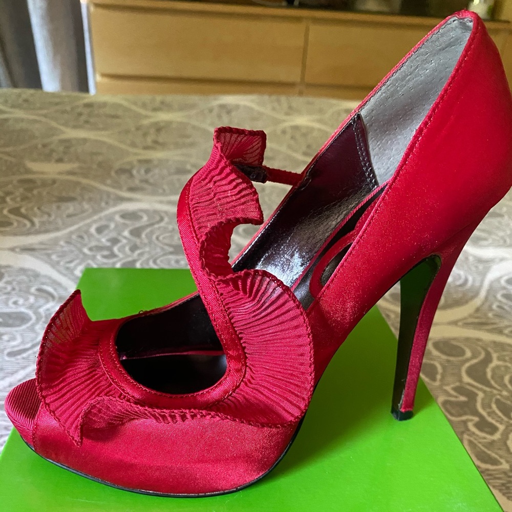 Charles by Charles David Red Satin Heel